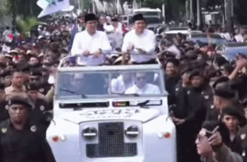 Anies-Cak Imin Daftar ke KPU Dikawal Ribuan Pendukung