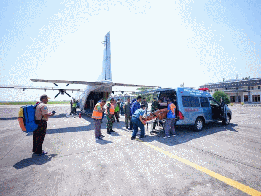 Peserta Jambore Pingsan Tertimpa Tenda, Dievakuasi TNI AL Pakai Pesawat Cassa