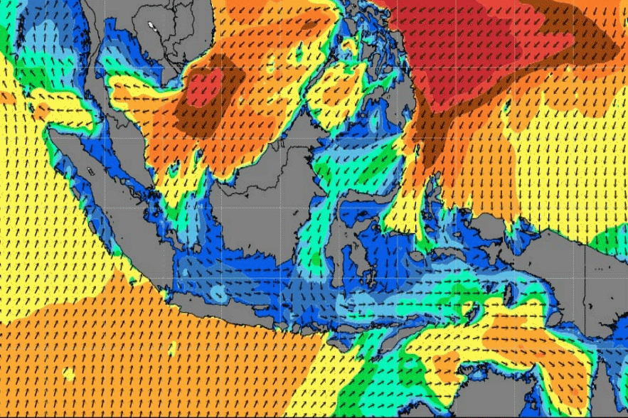 Prakiraan Tinggi Gelombang dan Sebaran Hujan, 29 Januari hingga 4 Februari 2024