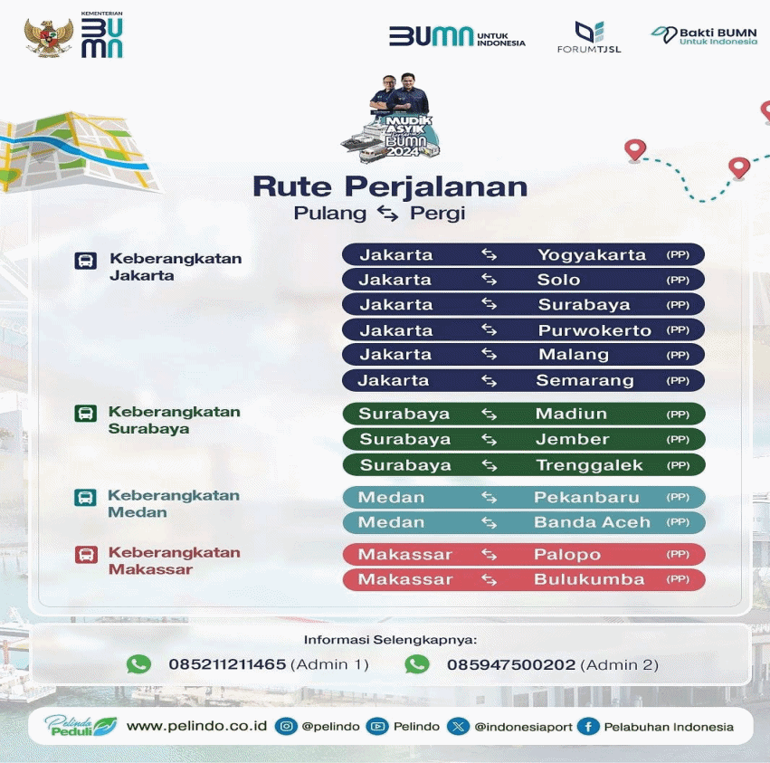 Mau Pulkam ? Pelindo Jasa Maritim Sediakan Mudik Gratis 2 Rute di Sulawesi Selatan
