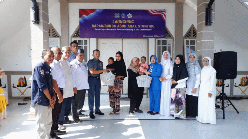 Perang Lawan Stunting di Pesisir, Lanal Lhokseumawe Gelar Program Bunda Asuh