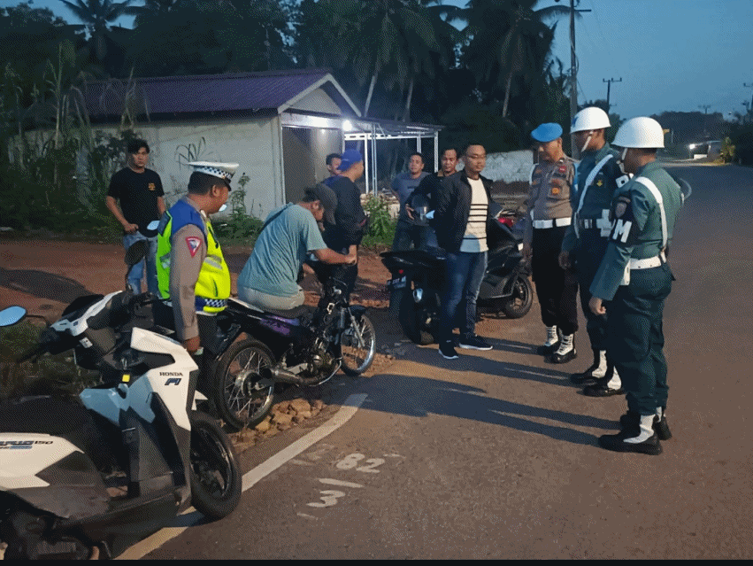 TNI AL, Polri dan Pol PP Kompak Tertibkan Balapan Liar, 22 Motor Dikandangkan