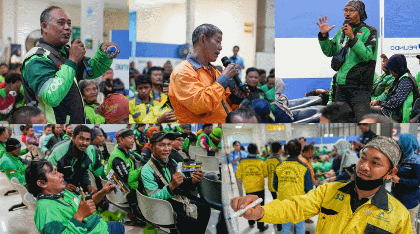 Pelindo Solusi Logistik Bina Pengojek, Servis Motor Gratis dan Edukasi Safety Raiding