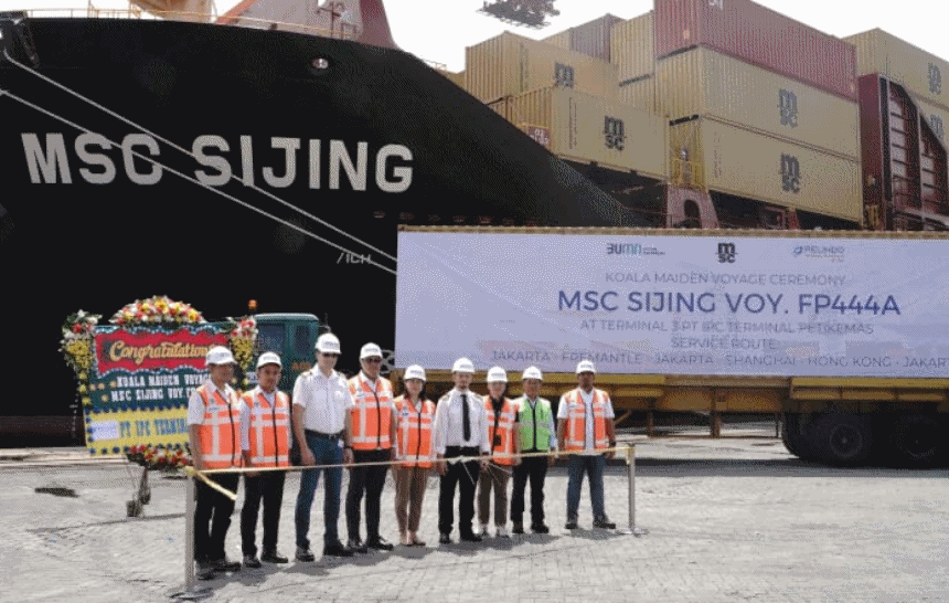 IPC TPK Layani Kapal Perdana MSC Sijing, Dorong Pertumbuhan Ekspor Impor