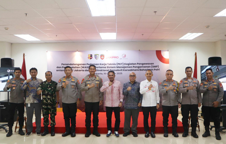 PT LRT Jakarta dan Baharkam Polri Tandatangani Wasdal Sistem Manajemen Pengamanan