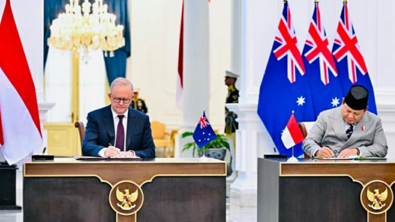 Presiden Prabowo dan PM Albanese Tandatangani Traktat Keamanan Bersama