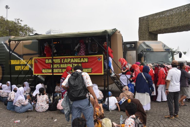 Navy Fair 2026 di Monas: Kopaska, Marinir hingga Dapur Lapangan Makan Gratis Dipadati Pengunjung
